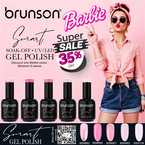 brunson smart gel nail polish kit pastel princess barbie collection