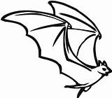 Coloring Bats Wing Spread Wide His sketch template