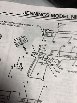 semi auto pistol parts diagram  sale picclick