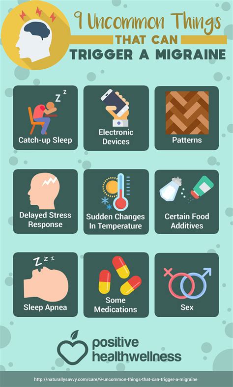 9 Uncommon Things That Can Trigger A Migraine Infographic Positive
