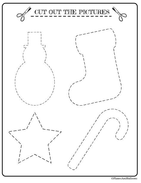 christmas worksheets  preschool  printable