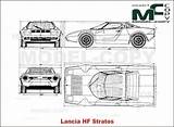 Lancia Stratos Hf sketch template
