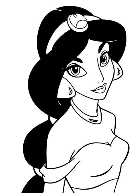 aladdin jasmine coloring pages magical moments print color craft