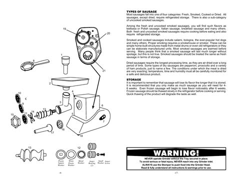 warning cabelas heavy duty meat grinder    user manual page   original mode
