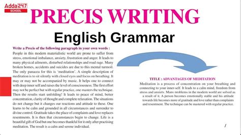 precis writing examples format samples  answers meaning