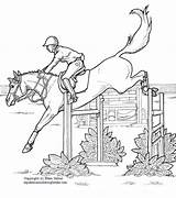 Pages Horse Country Cross Jumping Coloring Drawings Show Barney Template Choose Board Buy Eventing sketch template