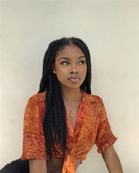 Box Braids Beautiful Black Women Artificial Hair Integrations