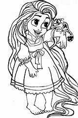 Rapunzel Coloring Pages Baby Template sketch template