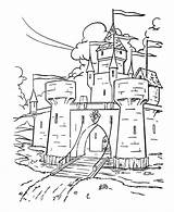 Medieval Castle Coloring Pages Castles Knights Sheets Knight Printable Fantasy Moat Drawing Activity Churches Colouring Dragon Kings Adult Book Drawings sketch template