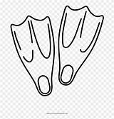Flippers Clipart sketch template