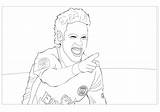 Neymar Jr Coloring Soccer Pages Kids Da Drawing Football Color Player Sport Júnior Few Details Printable sketch template