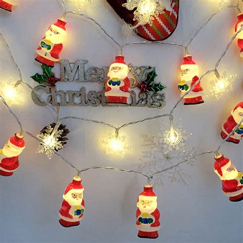 christmas snowman led fairy string lights santa led christmas light home garden indoor party