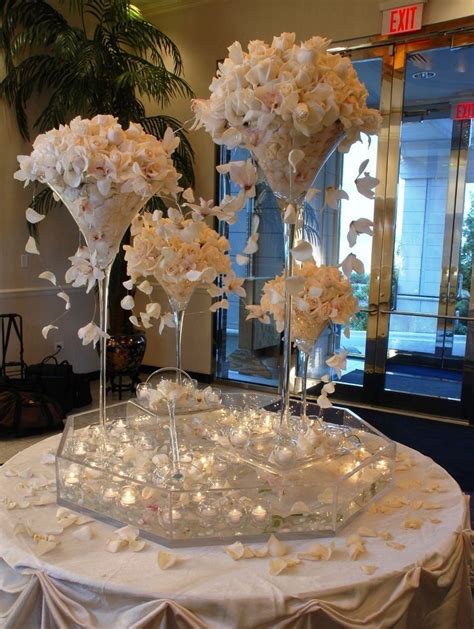 Beautiful And Elegant Giant Vase In The Shape Of A Martini Glass Is
