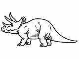 Triceratops Dino sketch template