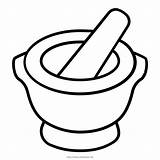 Mortar Pestle Coloring Drawing Pages Clipart Template Clipartmag sketch template