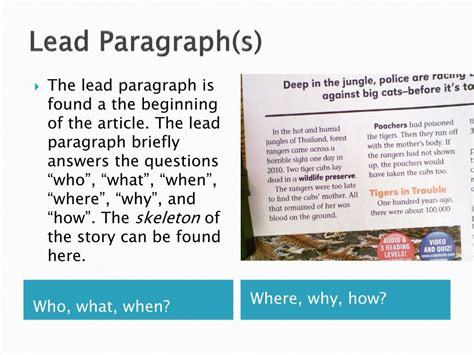 writing  newspaper article powerpoint