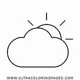 Cloudy Partially sketch template