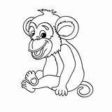 Macaco Pintar Macacos Acesse Publicidade sketch template