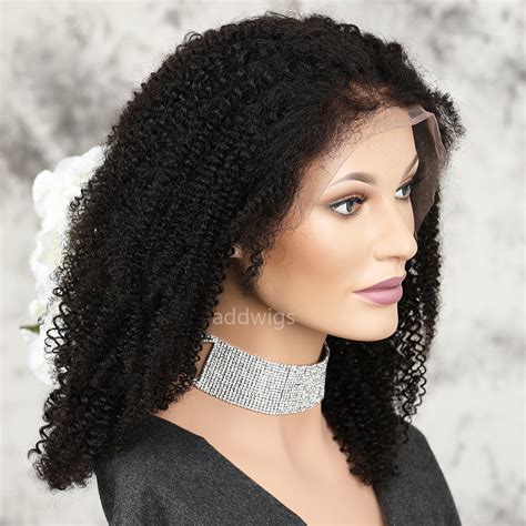 afro kinky curly lace front wig 100 real human hair for black women uk