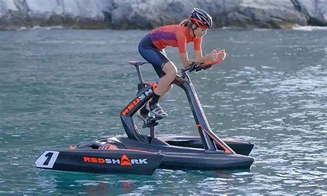 redshark bikes  training  bikepacking  sea  trimaran pedal powered boat water bike