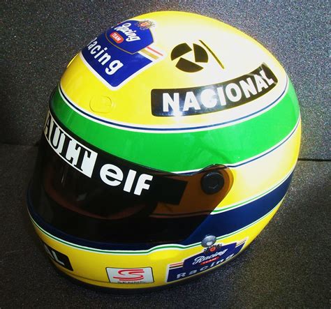 1 2 Scale Ayrton Senna Da Silva Crash Helmet Half Scale