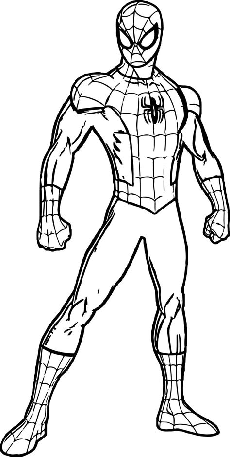 spider man  full length coloring pages