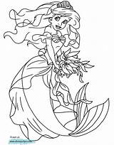 Ariel Arielle Coloriage Disneyclips Ausmalbilder Mermade Christmas Meerjungfrau Sheets Prinzessin Adult Princesses sketch template