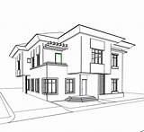 House Drawing Sketch Plan Modern Villa Storey Building Services Interior Pencil Angle Illustration Garage Door Duplex Template Clipart Drawings Paintingvalley sketch template