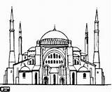 Mesquita Hagia Moschee Mezquita Mehr sketch template