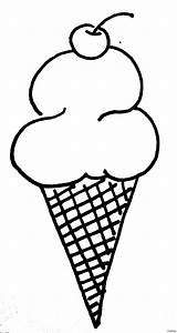 Ice Cream Cone Drawing Sketch Coloring Icecream Cherry Drawings Cute Easy Scoop Simple Clipart Cones Template Getdrawings Dallmeier Kim Top sketch template