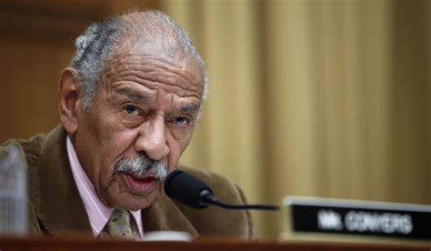 Rep John Conyers Michigan Democrat Speaks During A Hearing Of The