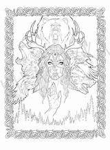 Shaman Norse Woman sketch template