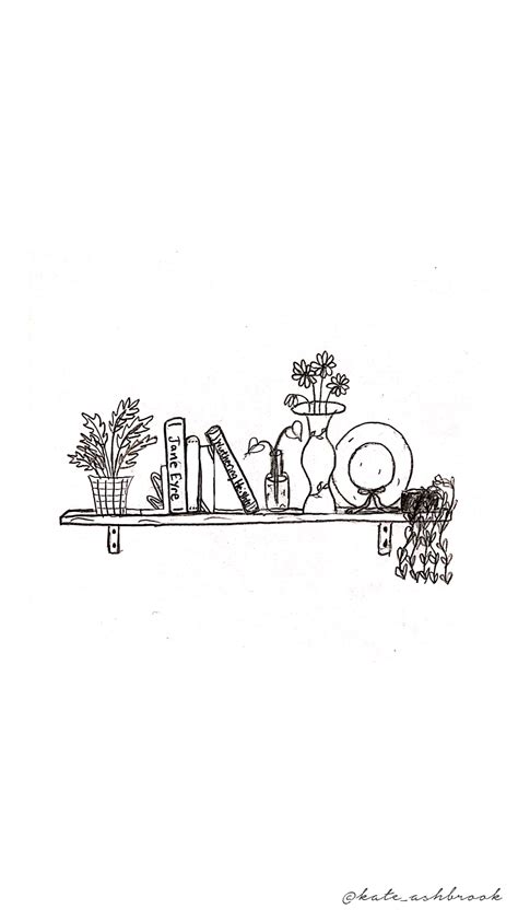 ode to a hanging shelf kate ashbrook on instagram line art drawings