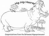 Hippo Coloring Botswana Hippopotamuses Pages Netart Hippos sketch template