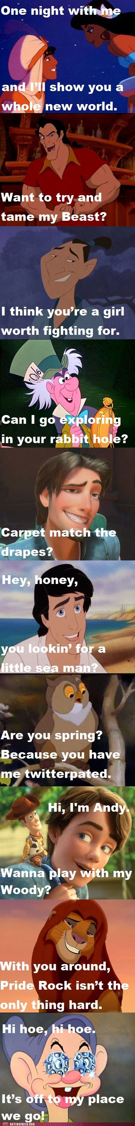 something about disney prince pick up lines is profoundly strange dating fails dating memes