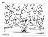 Coloring School Back Pages Kids Printable Cursive Alphabet Book Printables Letters Classroom Mother Children sketch template