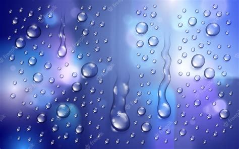 premium vector water rain drops or condensation over blurred