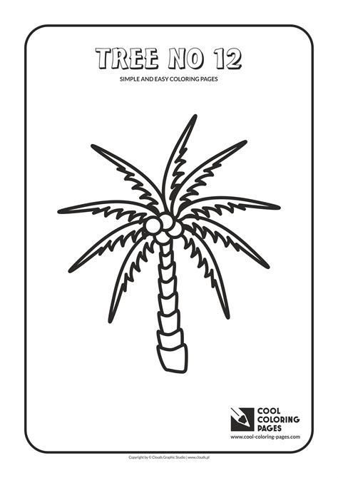 cool coloring pages simple  easy coloring pages tree   cool