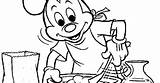 Mickey Mouse Cooking Coloring Pages sketch template
