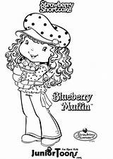 Coloring Pages Cupcake Strawberry Shortcake Blueberry Muffin Cartoon Book sketch template