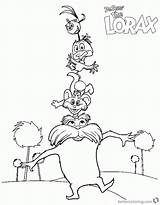 Lorax Coloring Pages Dr Seuss Characters Printable Kids sketch template