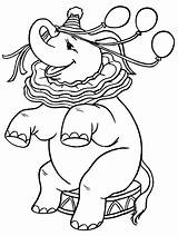 Circus Coloring Pages Animals Monkey Elephant Animal sketch template