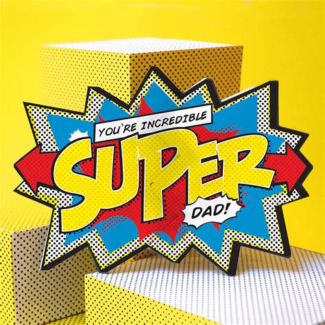 super dad comic cracker card by my design co