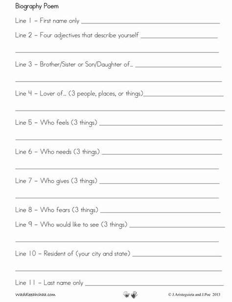 biography template  students    images homeschool