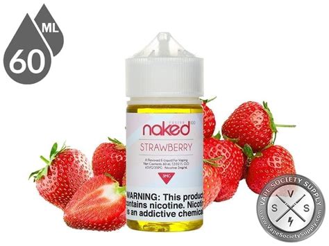 strawberry by naked 100 fusion e liquids 60ml ⋆ 10 99