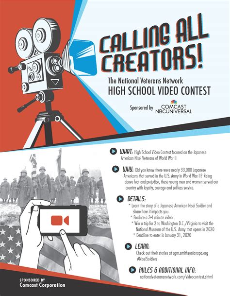 high school video contest flyer national japanese american historical