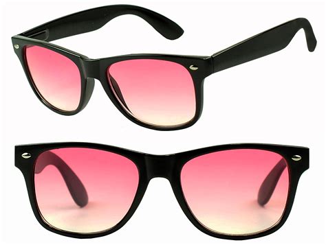 Pink Tint Lens Vintage Retro Sunglasses Color Lens Gradient Classic