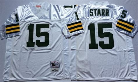 Men S Green Bay Packers 15 Bart Starr Authentic White