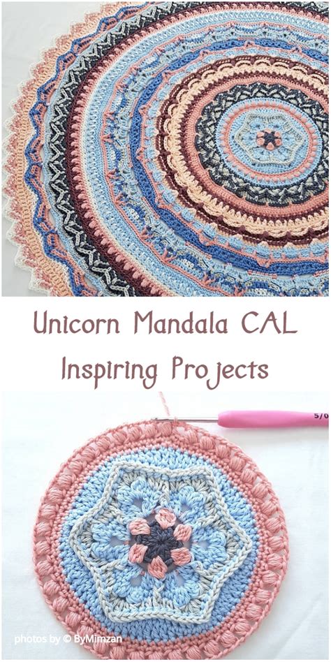 crochet unicorn mandala cal inspiring projects freebie patterns
