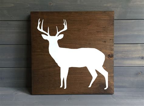 deer wood sign deer sign stained hand painted choose